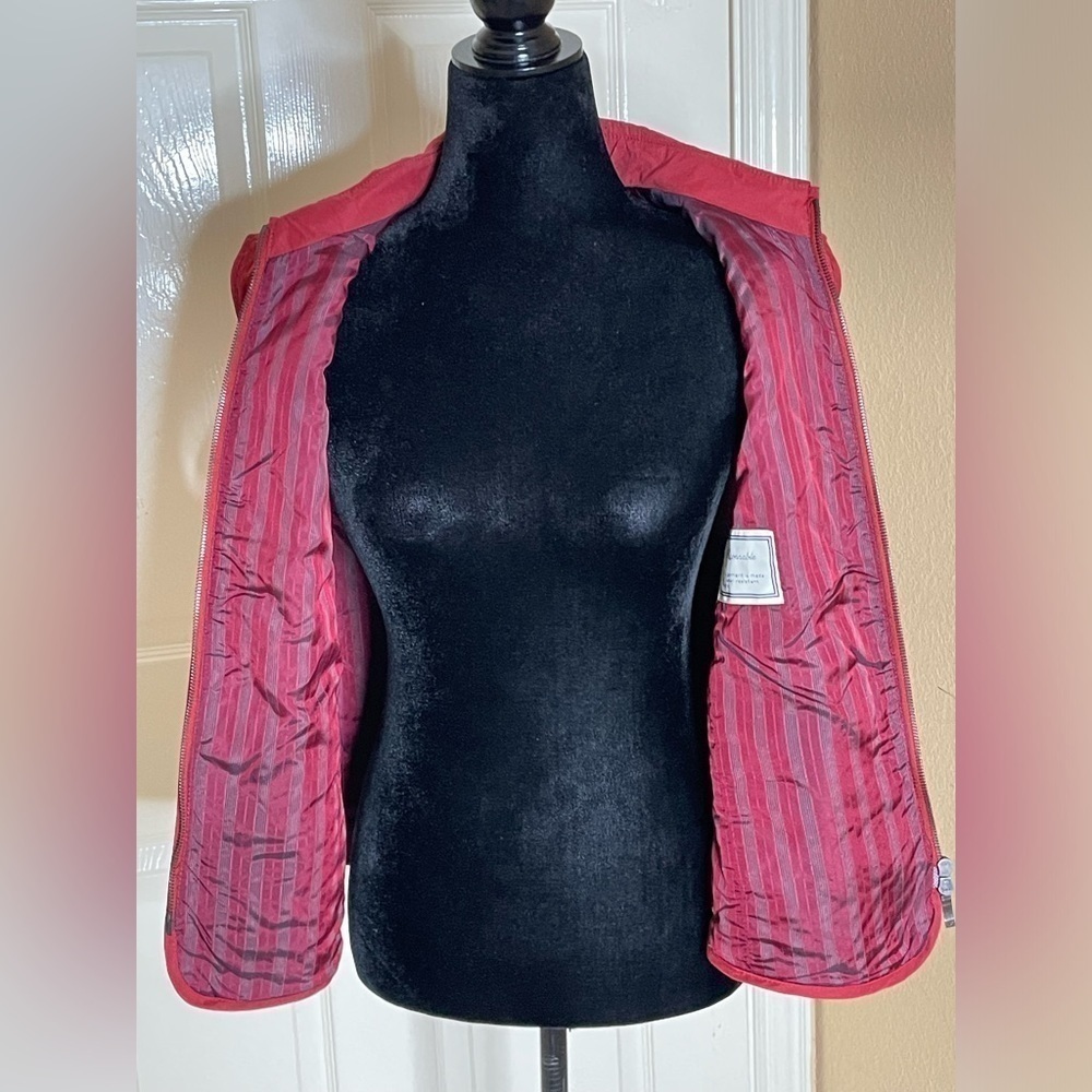 NWT Faconnable Women's Lightweight Quilted Vest Jacket Large Red Zip Pockets‍‍‍‍ - Picture 7 of 11